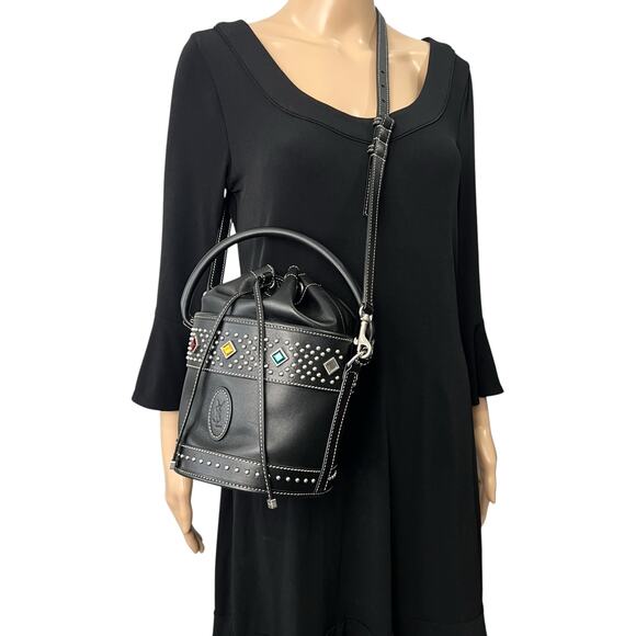 Saint Laurent Bahia Studded Bucket Bag - Picture 3 of 8